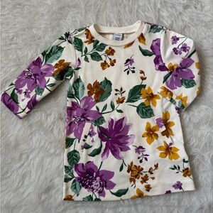 Old Navy Spring Floral Baby Dress - Purple Yellow and Green